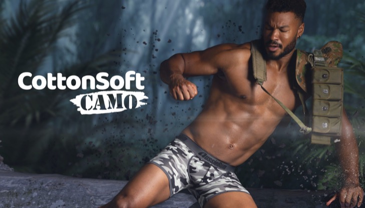 Boxerky AussieBum CottonSoft 2.0 Camo Black1 - kópia_729px